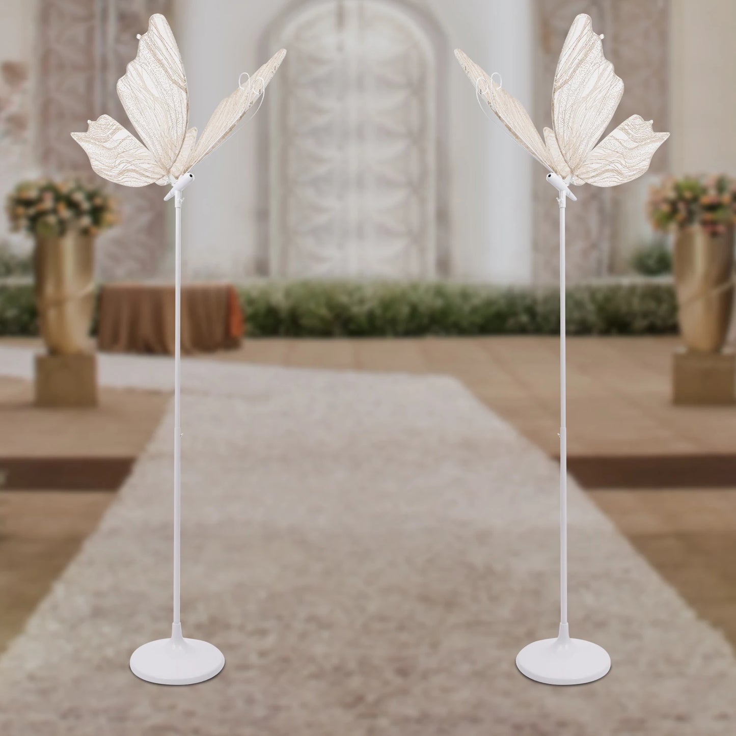 48W LED strip light LED 2pcs Wedding ButterflyFloor Lamp Hanging Light Romantic Hanging Wedding Butterfly Decoration Props