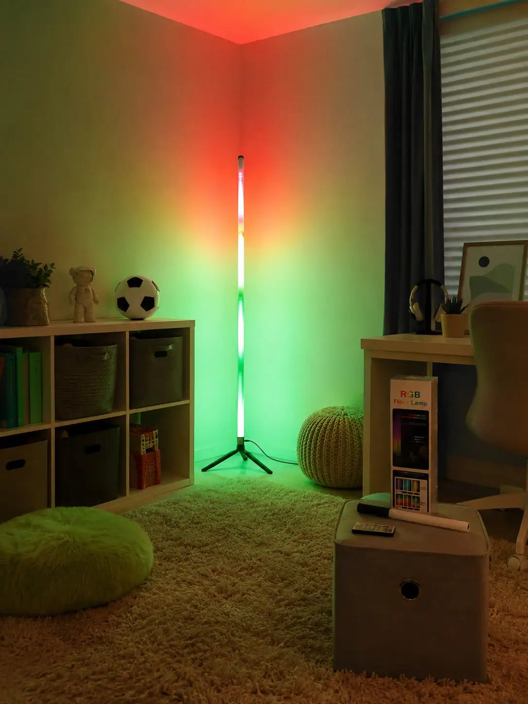1pc LED RGB Mood Floor Lamp With Remote, Standing Light For Bedroom, Game Room And Home Party Decor
