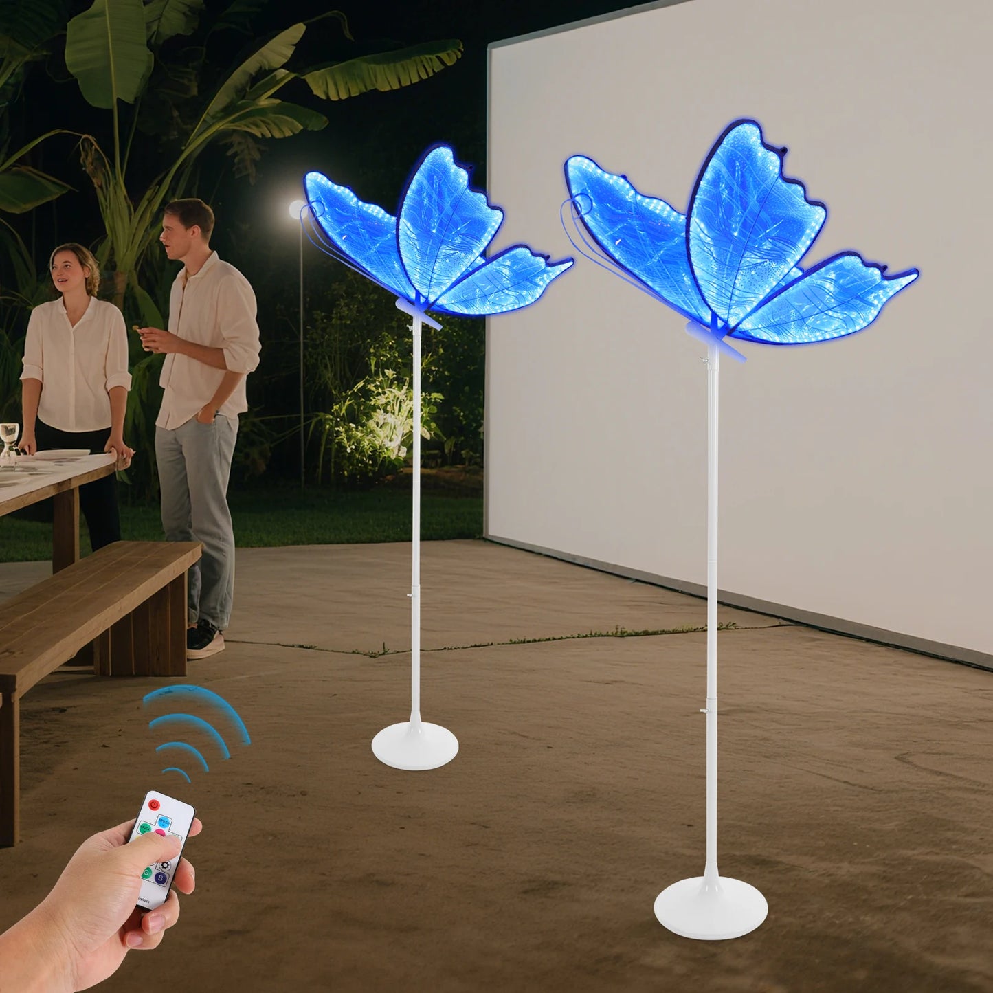48W LED strip light LED 2pcs Wedding ButterflyFloor Lamp Hanging Light Romantic Hanging Wedding Butterfly Decoration Props