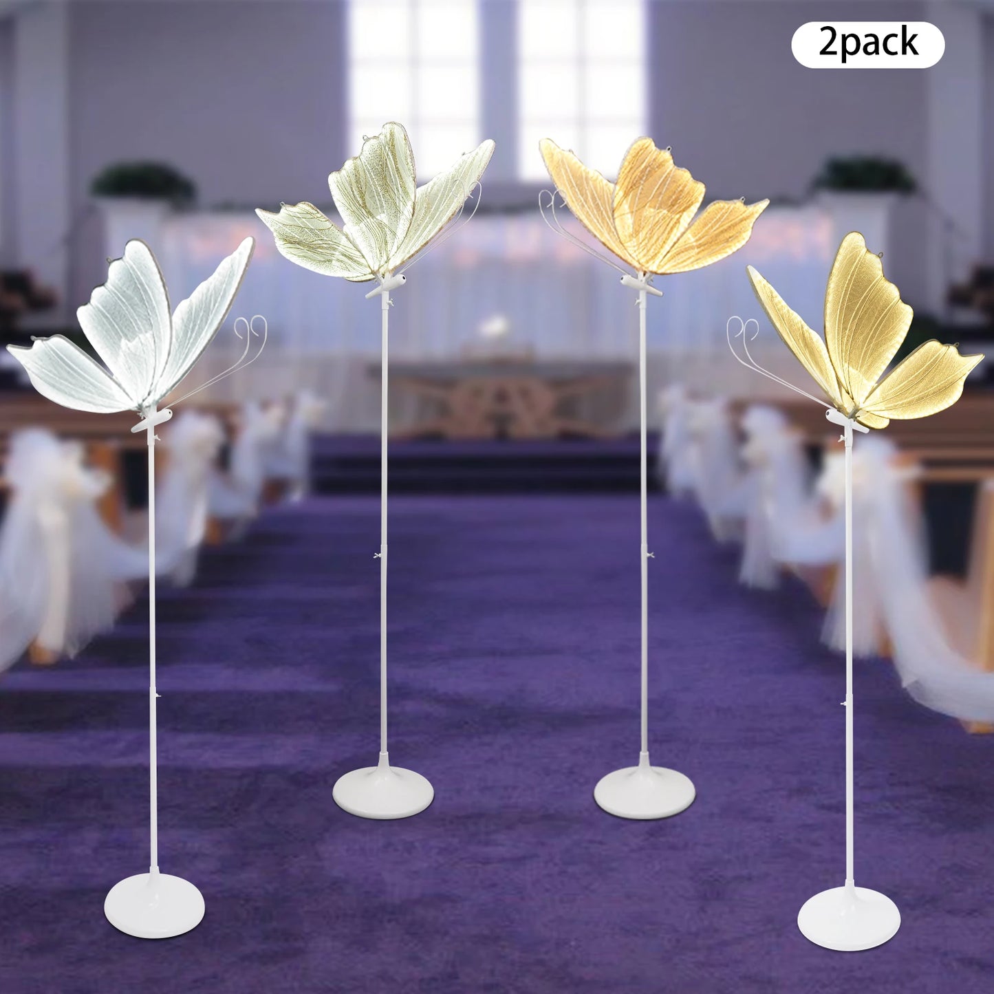 48W LED strip light LED 2pcs Wedding ButterflyFloor Lamp Hanging Light Romantic Hanging Wedding Butterfly Decoration Props