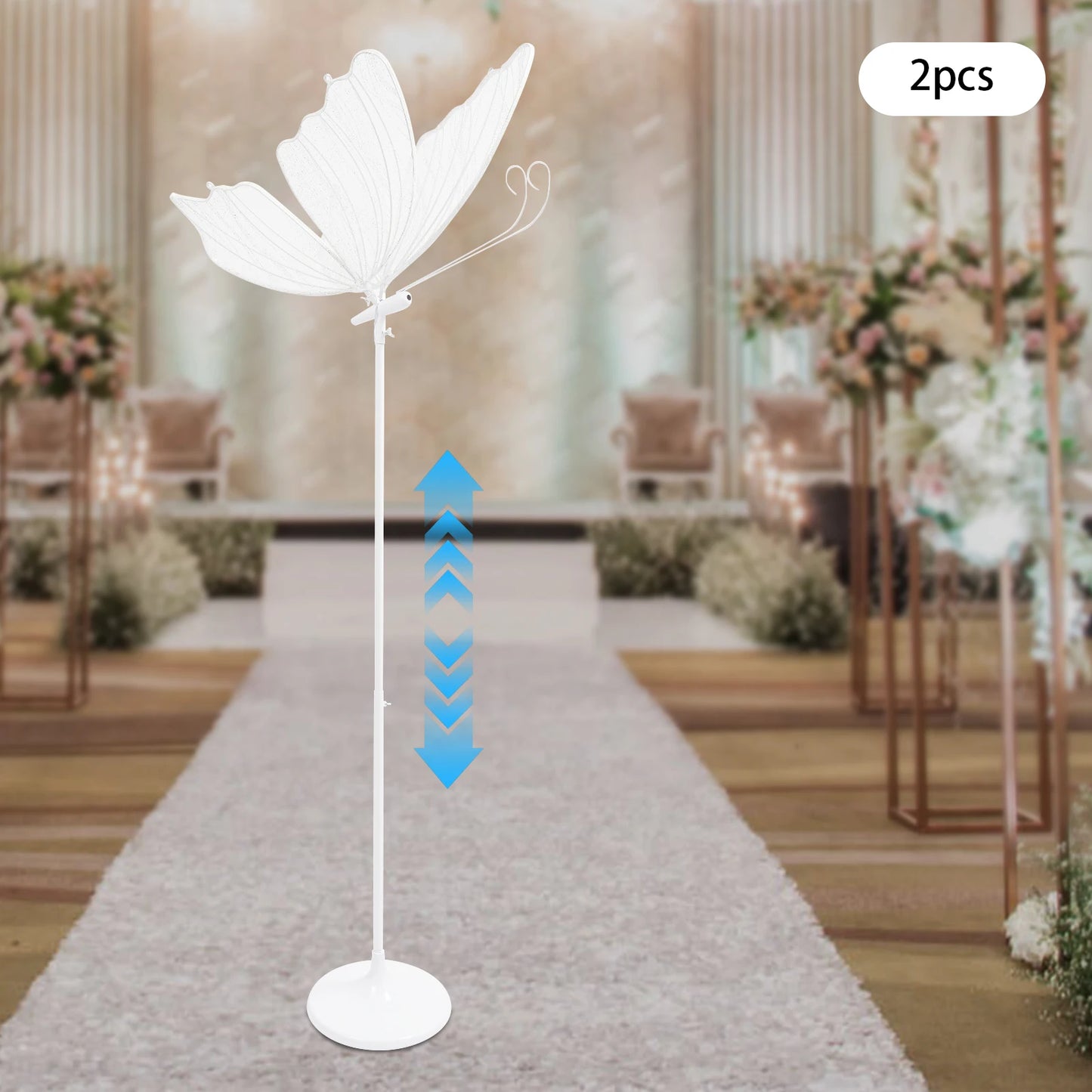 48W LED strip light LED 2pcs Wedding ButterflyFloor Lamp Hanging Light Romantic Hanging Wedding Butterfly Decoration Props