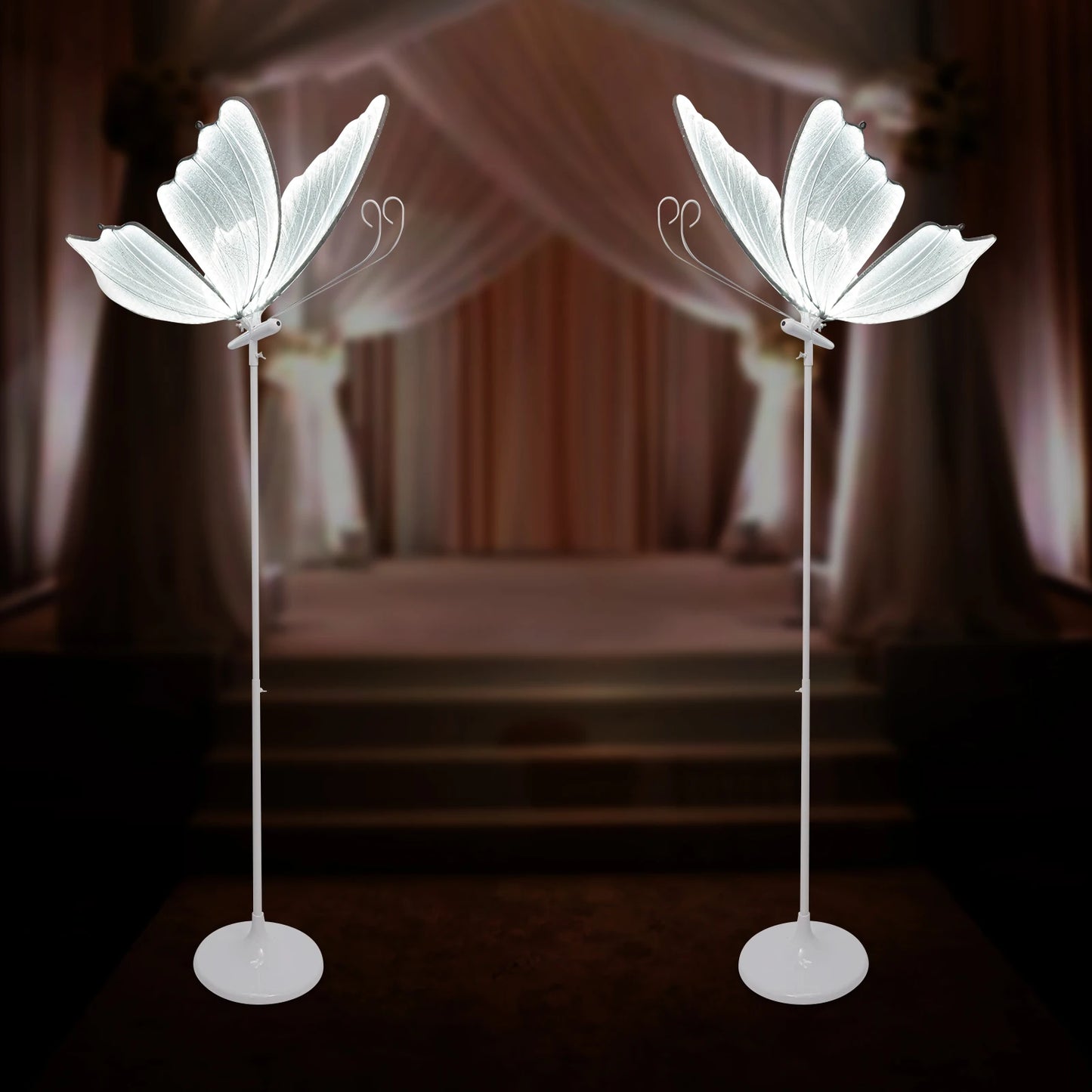 48W LED strip light LED 2pcs Wedding ButterflyFloor Lamp Hanging Light Romantic Hanging Wedding Butterfly Decoration Props