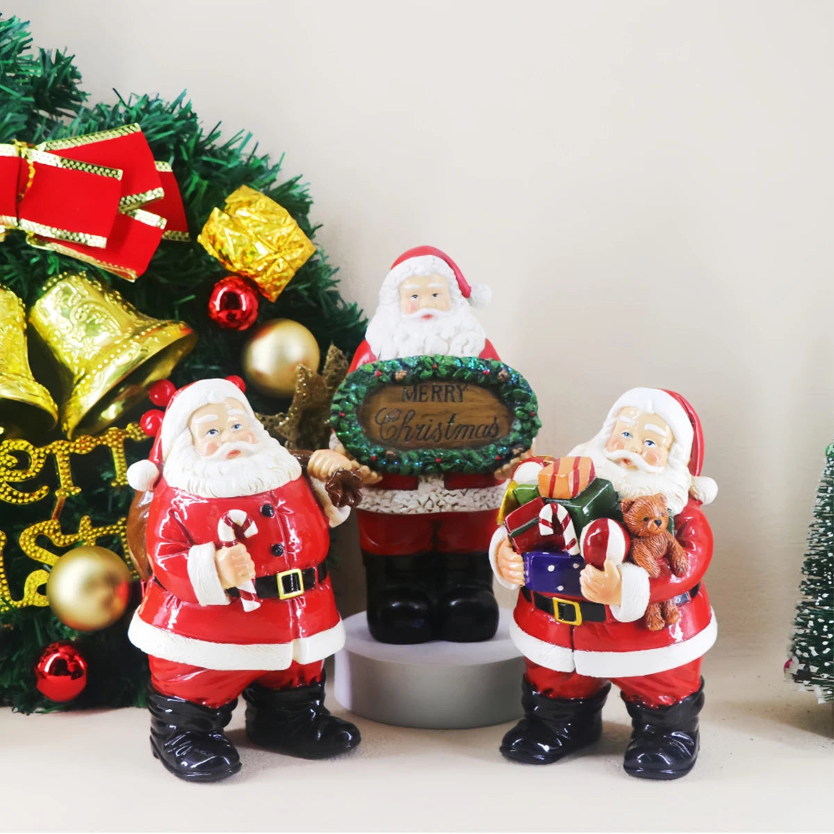 Christmas Decorations Gifts Santa Claus Ornaments Resin Crafts Home And Living Room Decorations